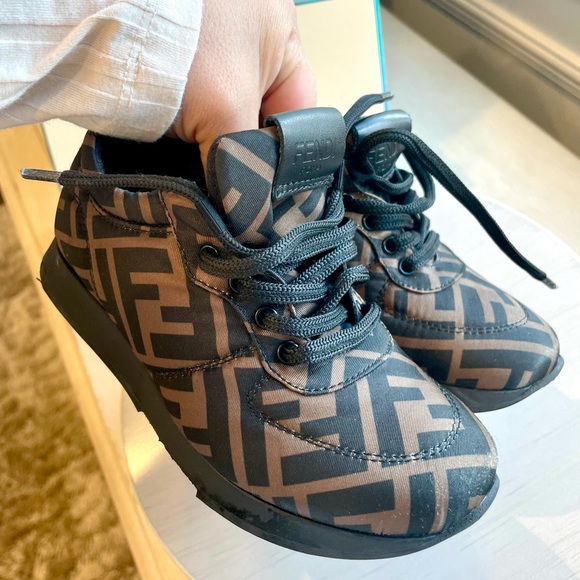 Fendi Beige Neoprene Trainers - Picture 3 of 7